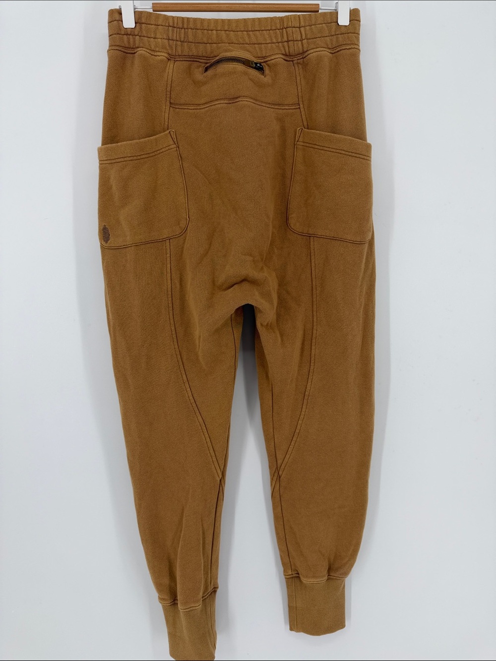 Free People FP Movement Brown Washed Jogger Sweatpants Cargo Pockets XS